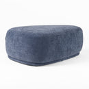 Divani Casa Kinsey - Modern Blue Large River Rock Ottoman