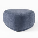 Divani Casa Kinsey - Modern Blue Large River Rock Ottoman