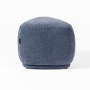 Divani Casa Kinsey - Modern Blue Small River Rock Ottoman