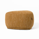 Divani Casa Kinsey - Modern Mustard Small River Rock Ottoman