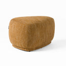 Divani Casa Kinsey - Modern Mustard Small River Rock Ottoman