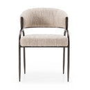 Modrest Kobe - Modern Beige Fabric Dining Chair