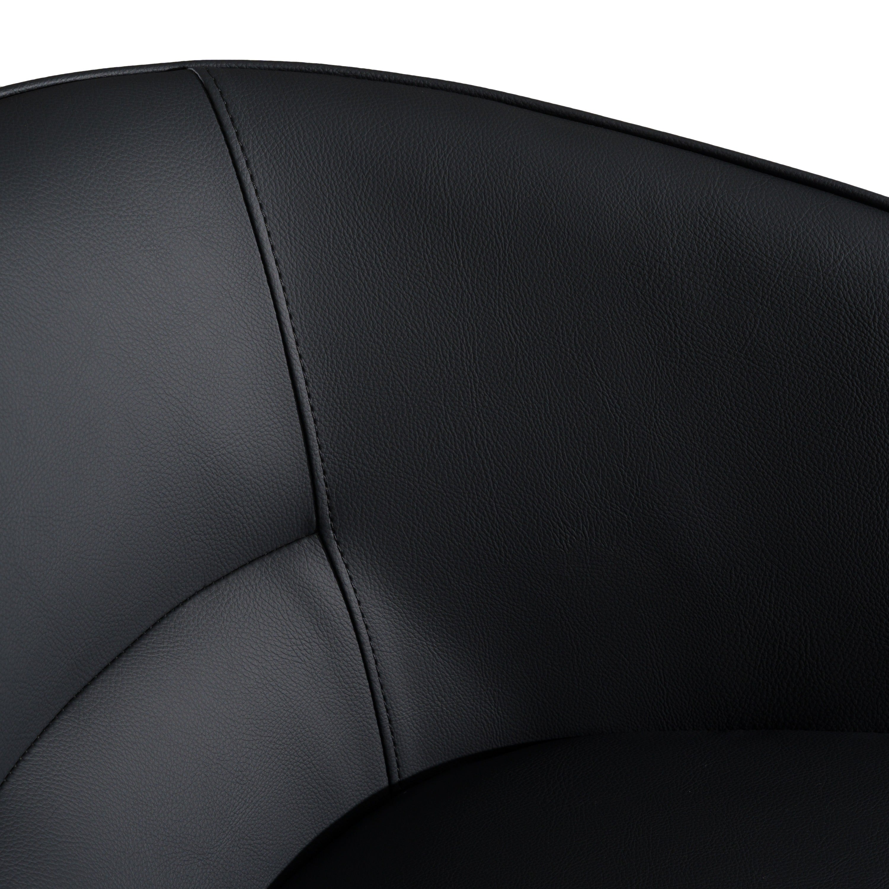 Modrest Kravitz - Modern Dark Grey Vegan Leather + Antique Brass Dining Chair