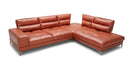 Divani Casa Kudos - Modern Cognac RAF Chaise Sectional Sofa