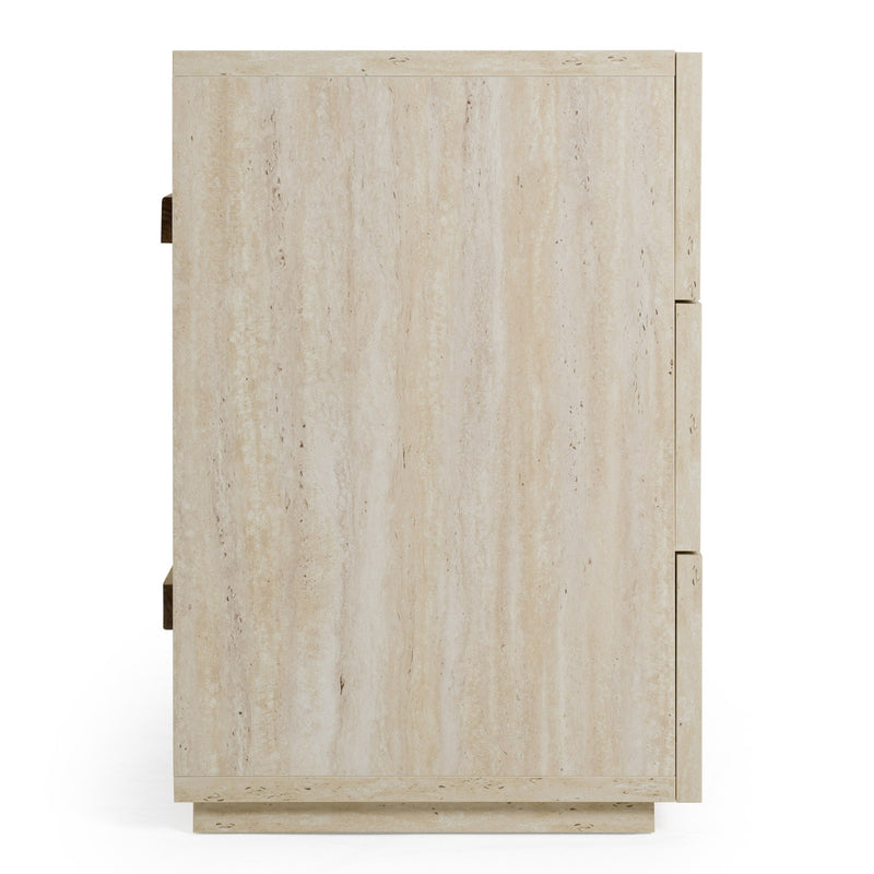 Lamod Italia Lago - Modern Faux Travertine Dresser