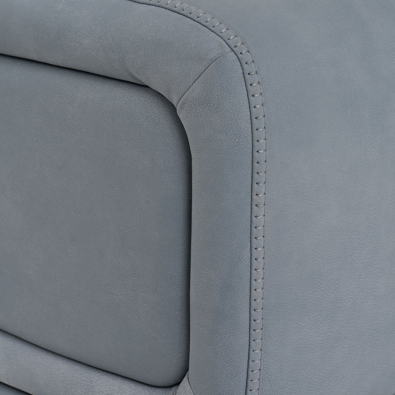 Lamod Italia Mood - Contemporary Blue Leather Right Facing Sectional Sofa