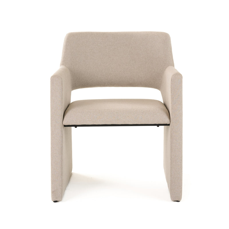 Modrest Lasara - Modern Beige Fabric Dining Chair
