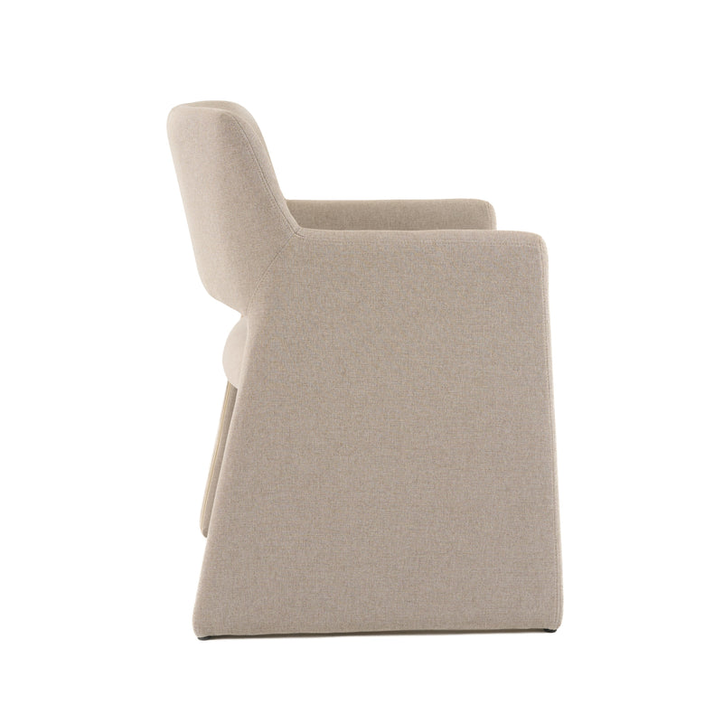 Modrest Lasara - Modern Beige Fabric Dining Chair