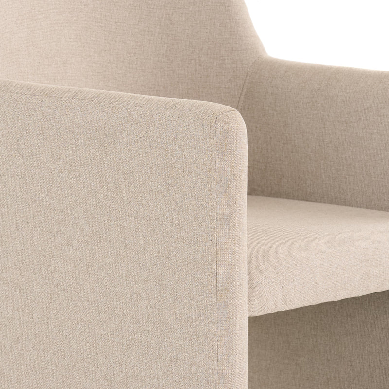 Modrest Lasara - Modern Beige Fabric Dining Chair