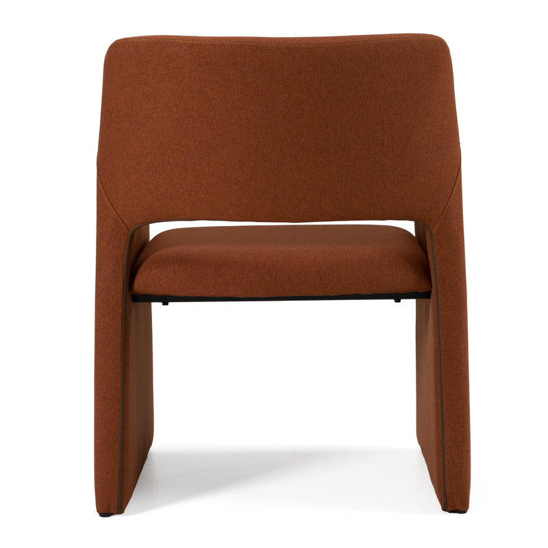 Modrest Lasara - Modern Rust Fabric Dining Chair