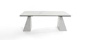 Modrest Latrobe - Modern White Ceramic Quartz 118" Extendable Dining Table