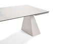 Modrest Latrobe - Modern White Ceramic Quartz 118" Extendable Dining Table