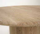 Modrest Lavaca - Modern Travertine Marble Round Coffee Table
