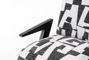 Modrest Leana - Modern Black & White Fabric Accent Chair