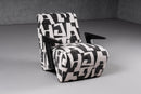 Modrest Leana - Modern Black & White Fabric Accent Chair