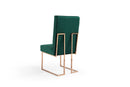 Modrest Legend Modern Green Velvet & Rosegold Dining Chair (Set of 2)