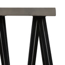 Modrest Richmond Modern Concrete & Black Metal End Table