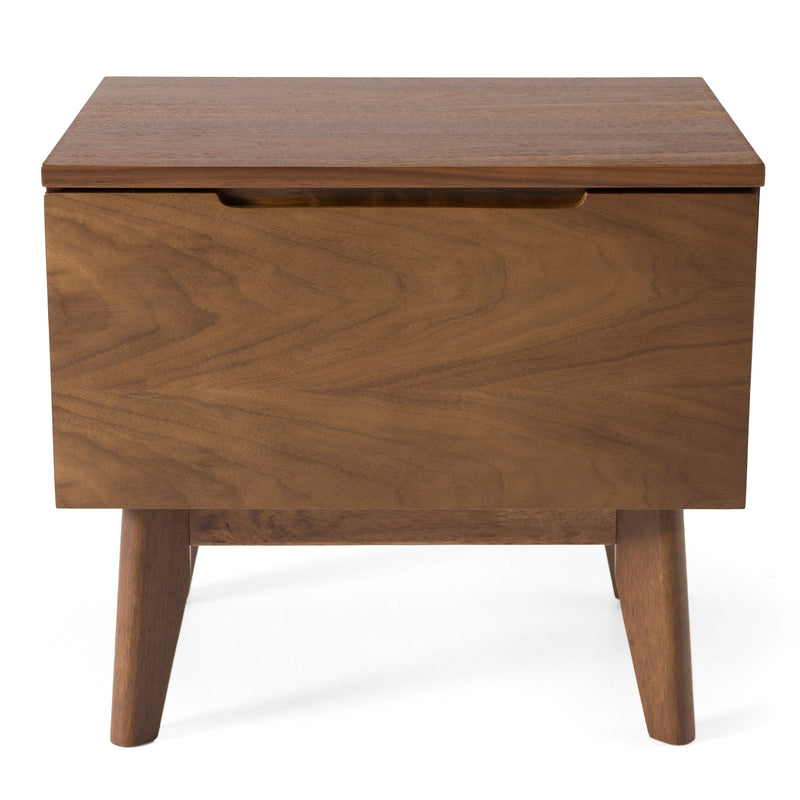 Modrest Lewis Mid-Century Modern Walnut Nightstand