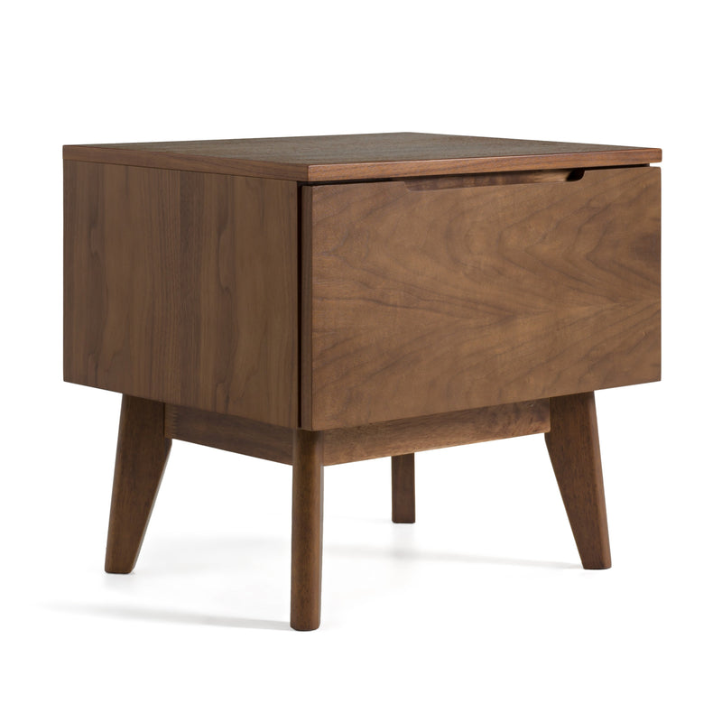 Modrest Lewis Mid-Century Modern Walnut Nightstand