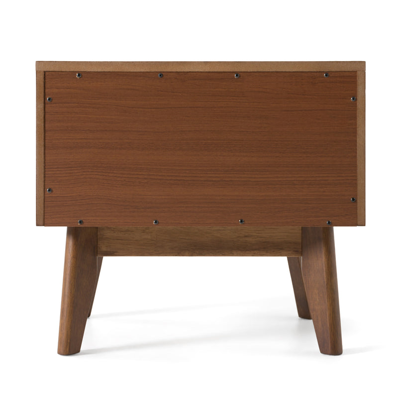 Modrest Lewis Mid-Century Modern Walnut Nightstand