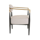 Modrest Liberty - Modern Beige Fabric + Black & Gold Accent Chair