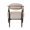 Modrest Liberty - Modern Beige Fabric + Black & Gold Accent Chair
