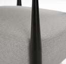 Modrest Liberty - Modern Light Grey Fabric + Black & Gold Accent Chair