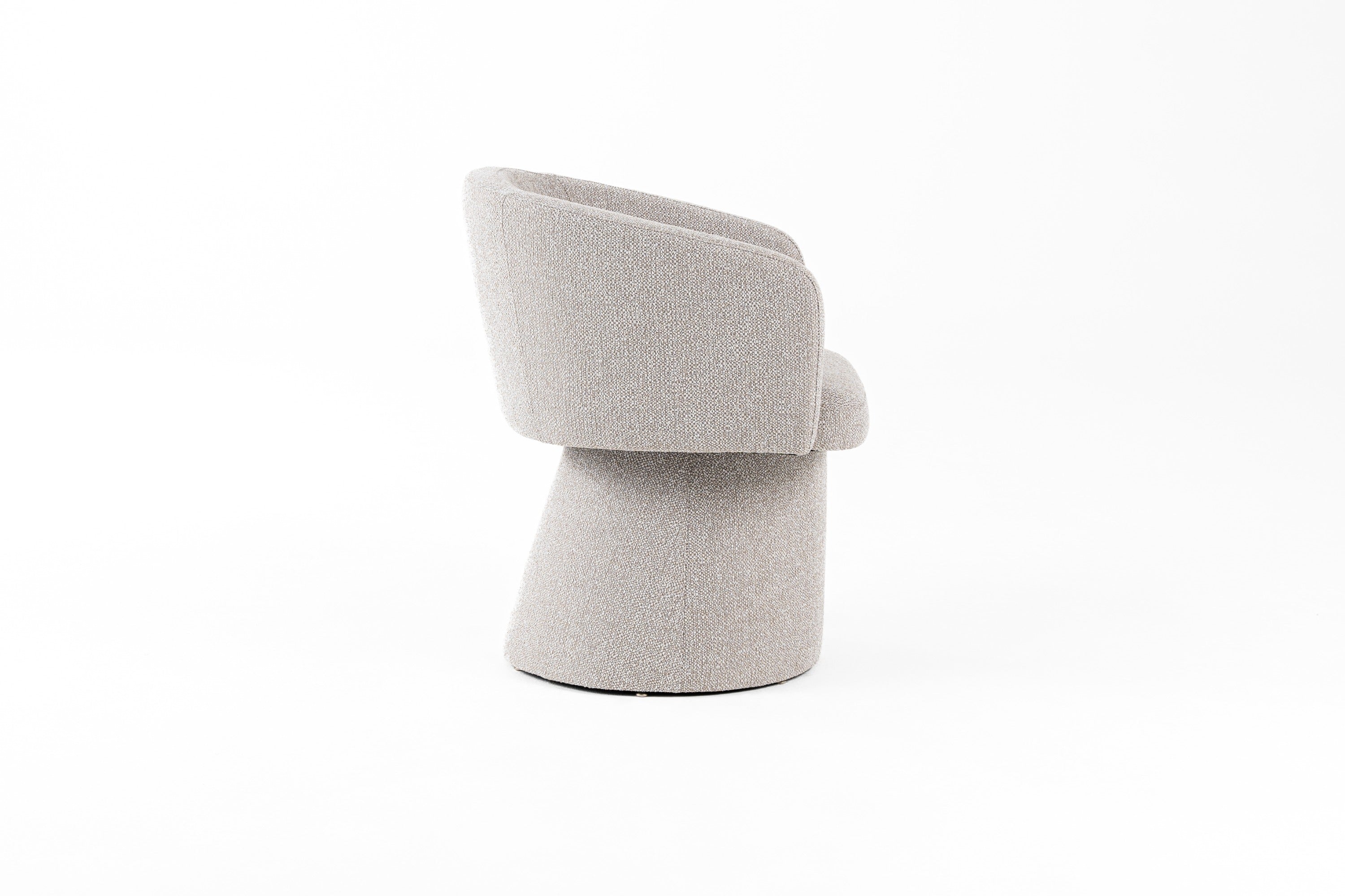 Modrest Linton - Modern Light Grey Fabric Dining Chair