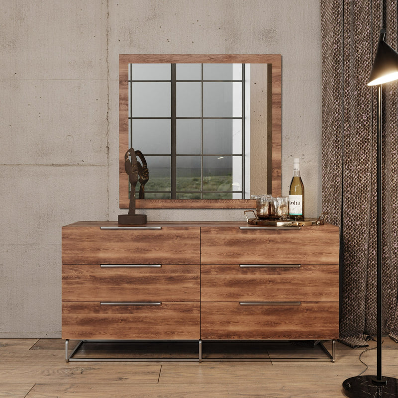 Nova Domus Lorenzo Italian Modern Light Oak 4-Piece Bedroom Set