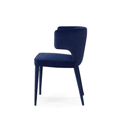 Modrest Lucero - Modern Blue Velvet Dining Armchair