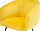 Modrest Luzerne - Modern Yellow Velvet Dining Chair