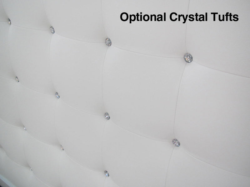 Modrest Lyrica - White Leatherette With Crystals Bed