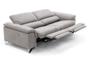 Divani Casa Maine - Modern Light Grey Fabric Sofa w/ Electric Recliners