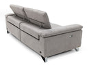 Divani Casa Maine - Modern Light Grey Fabric Sofa w/ Electric Recliners