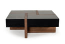 Modrest Makai Modern Black & Walnut Coffee Table