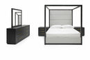 Modrest Manhattan- Contemporary Canopy Grey Bedroom Set