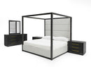 Modrest Manhattan- Contemporary Canopy Grey Bedroom Set