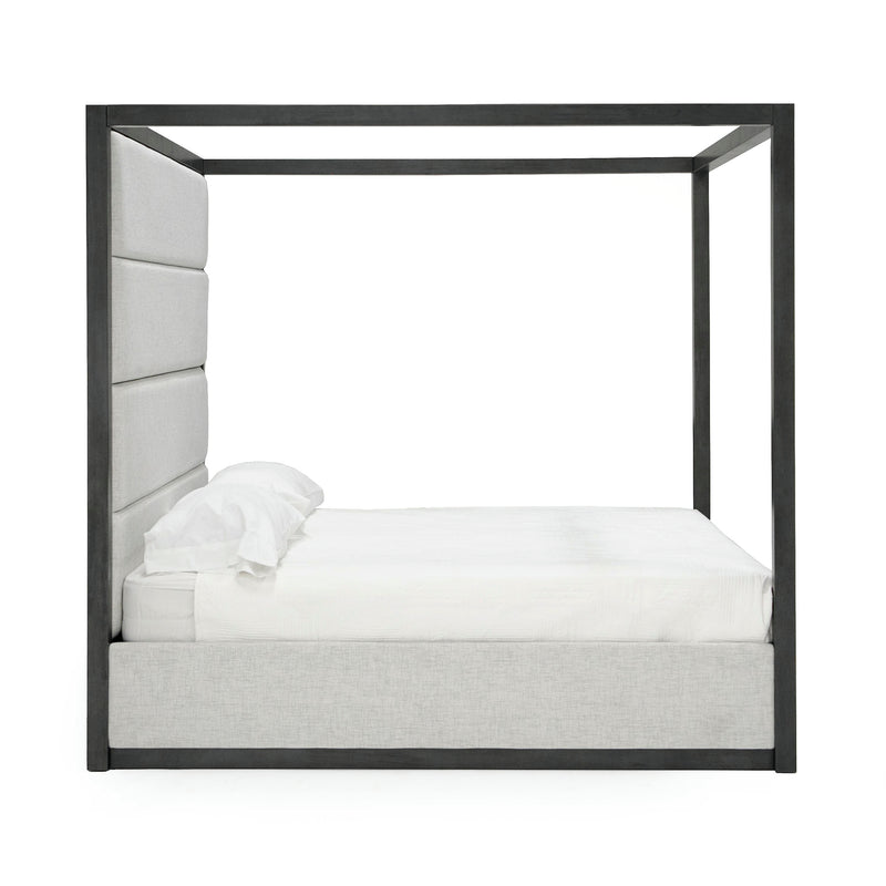 Modrest Manhattan- Contemporary Canopy Grey Bedroom Set-queen