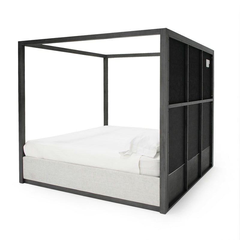 Modrest Manhattan - Contemporary Canopy Grey Bed