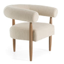 Modrest Marchland - Modern Beige Fabric + Oak Accent Chair