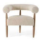 Modrest Marchland - Modern Beige Fabric + Oak Accent Chair