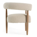 Modrest Marchland - Modern Beige Fabric + Oak Accent Chair