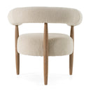 Modrest Marchland - Modern Beige Fabric + Oak Accent Chair