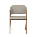 Modrest Marcus - Modern Light Grey Vegan Leather Dining Chair (Set of 2)