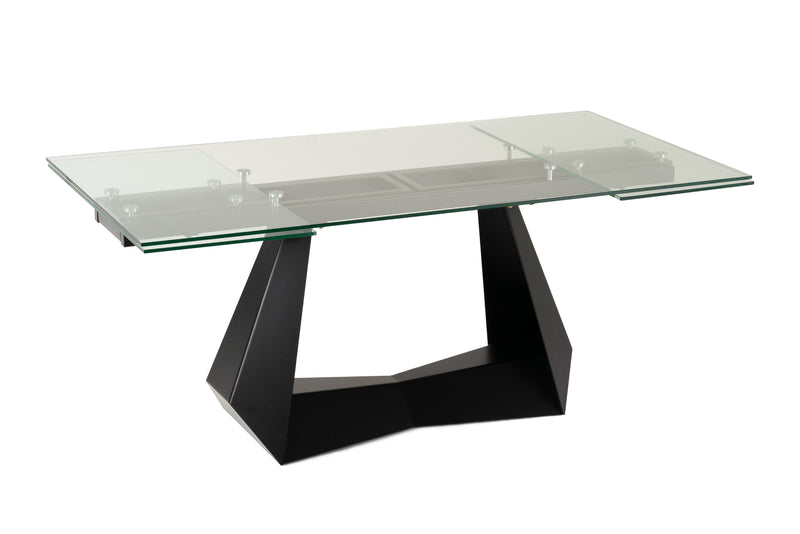 Modrest Maroney - Modern Black and Glass Extendable 70.5"/106" Dining Table