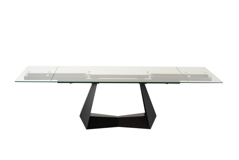 Modrest Maroney - Modern Black and Glass Extendable 70.5"/106" Dining Table