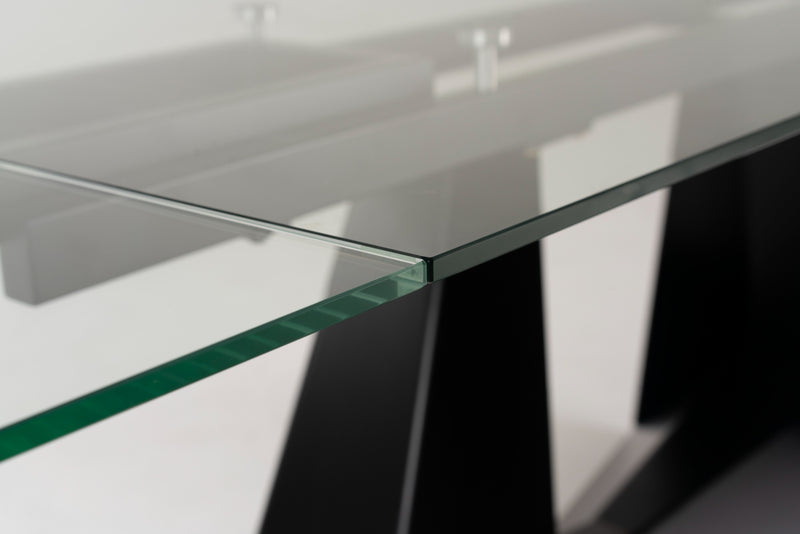 Modrest Maroney - Modern Black and Glass Extendable 70.5"/106" Dining Table