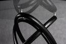 Modrest Mason Round Glass & Black Ash Dining Table
