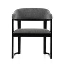 Modrest Maury - Modern Grey Fabric + Black Dining Chair