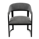 Modrest Maury - Modern Grey Fabric + Black Dining Chair